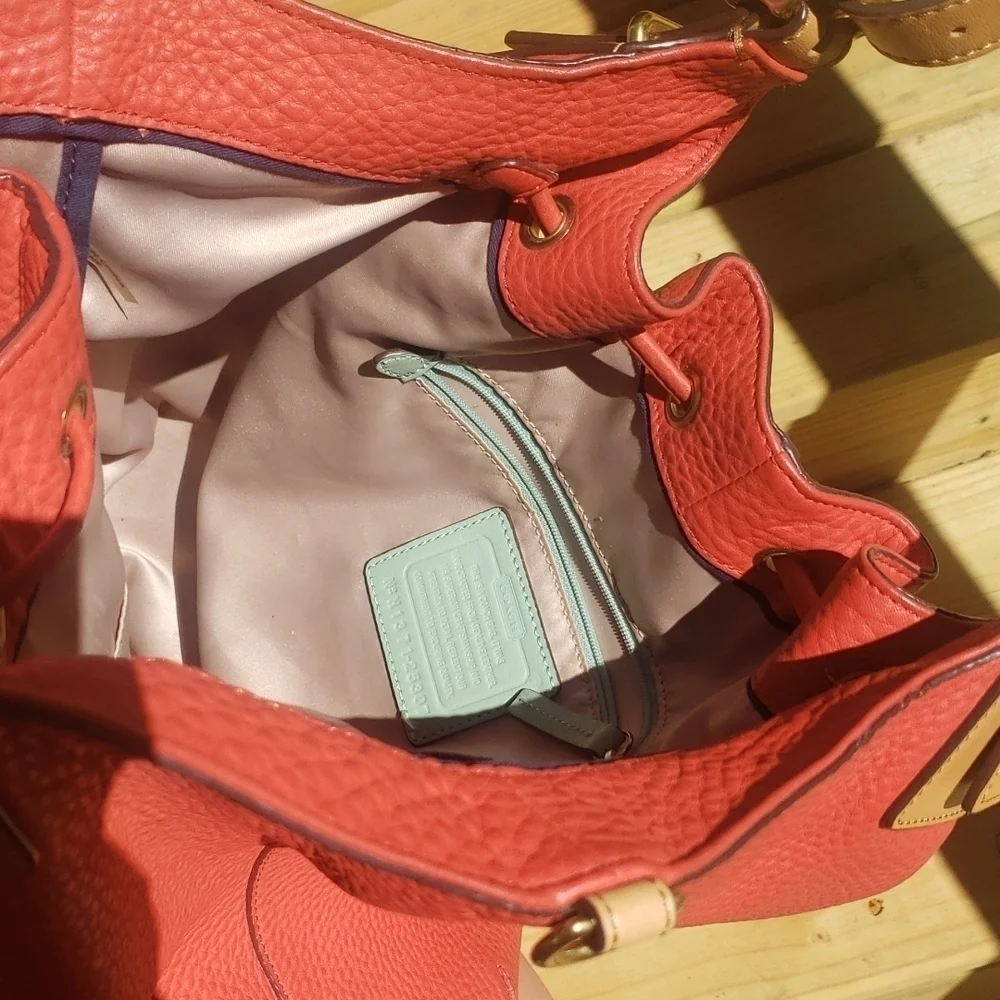 Coach XL 25307 Legacy Dream Drawstring Pebble Leather Bag - Picture 8 of 10
